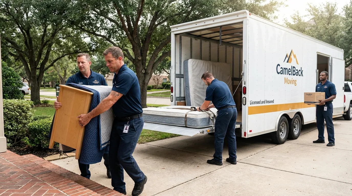 Crew loading residential truck for cross-state move from Haledon, NJ